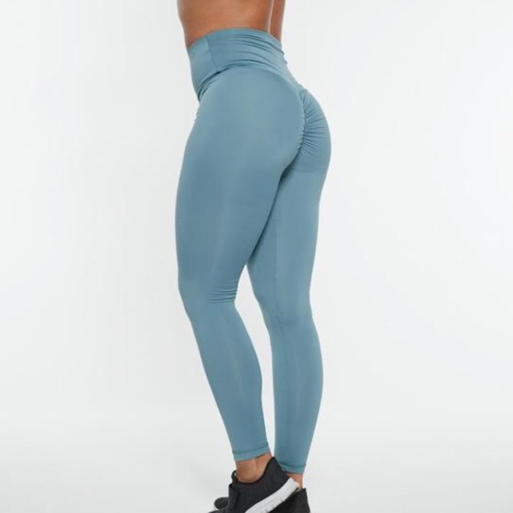 Abs2bfitness - scrunch leggings - shark/pink - s